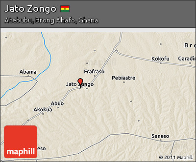 Shaded Relief 3D Map of Jato Zongo