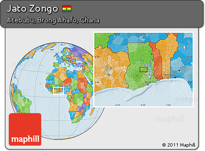 Political Location Map of Jato Zongo
