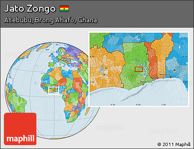 Political Location Map of Jato Zongo