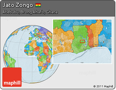 Political Location Map of Jato Zongo