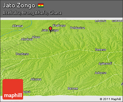 Physical Panoramic Map of Jato Zongo