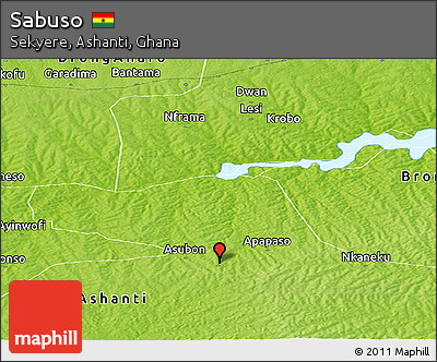 Physical Panoramic Map of Sabuso