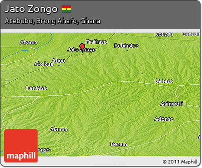 Physical Panoramic Map of Jato Zongo