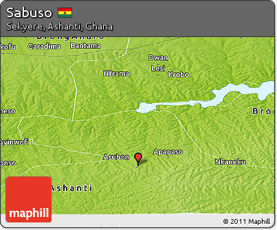 Physical Panoramic Map of Sabuso