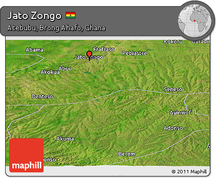 Satellite Panoramic Map of Jato Zongo