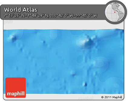 Political 3D Map of the Area around 7° 30' 57" N, 100° 13' 29" W