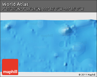 Political 3D Map of the Area around 7° 30' 57" N, 100° 13' 29" W