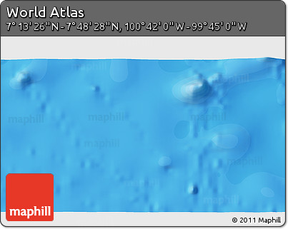 Political 3D Map of the Area around 7° 30' 57" N, 100° 13' 29" W