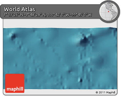 Satellite 3D Map of the Area around 7° 30' 57" N, 100° 13' 29" W
