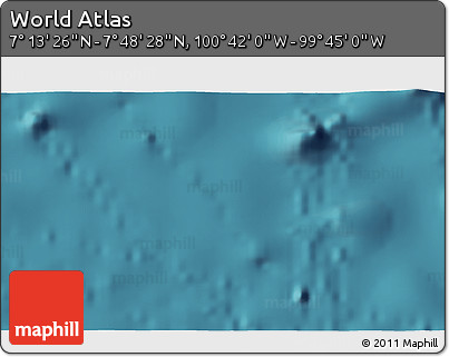 Satellite 3D Map of the Area around 7° 30' 57" N, 100° 13' 29" W