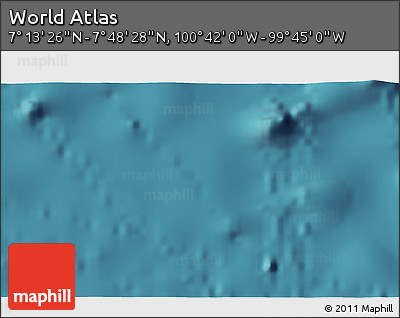 Satellite 3D Map of the Area around 7° 30' 57" N, 100° 13' 29" W