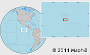 Gray Location Map of the area around 7° 30' 57" N, 101° 4' 29" W