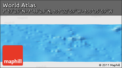 Shaded Relief Panoramic Map of the Area around 7° 30' 57" N, 101° 4' 29" W