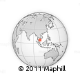 Outline Map of the Area around 7° 30' 57" N, 103° 46' 30" E, rectangular outline
