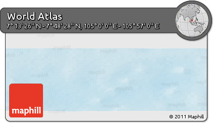Physical Panoramic Map of the Area around 7° 30' 57" N, 105° 28' 29" E