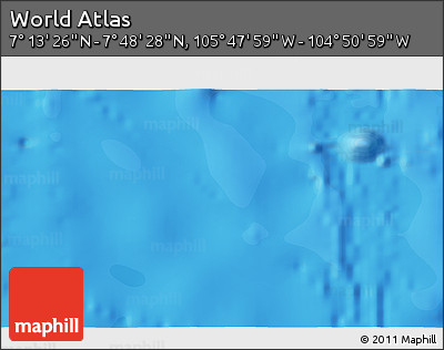 Political 3D Map of the Area around 7° 30' 57" N, 105° 19' 29" W