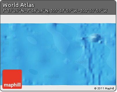Political 3D Map of the Area around 7° 30' 57" N, 105° 19' 29" W