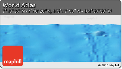 Shaded Relief Panoramic Map of the Area around 7° 30' 57" N, 105° 19' 29" W