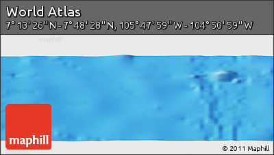 Shaded Relief Panoramic Map of the Area around 7° 30' 57" N, 105° 19' 29" W