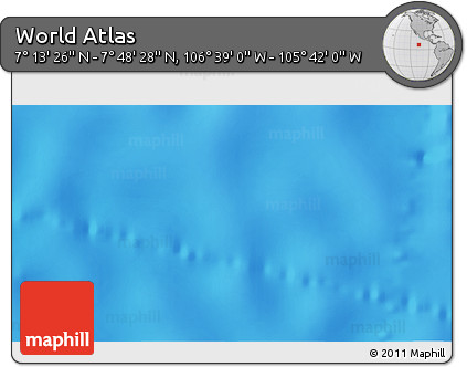 Shaded Relief 3D Map of the Area around 7° 30' 57" N, 106° 10' 30" W