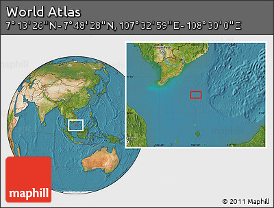 Satellite Location Map of the Area around 7° 30' 57" N, 108° 1' 30" E
