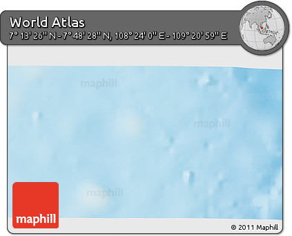 Physical 3D Map of the Area around 7° 30' 57" N, 108° 52' 30" E