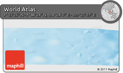Physical Panoramic Map of the Area around 7° 30' 57" N, 108° 52' 30" E
