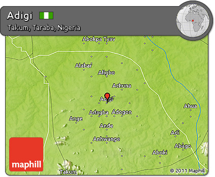 Physical 3D Map of Adigi