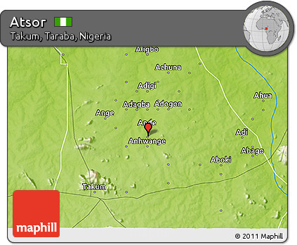 Physical 3D Map of Atsor