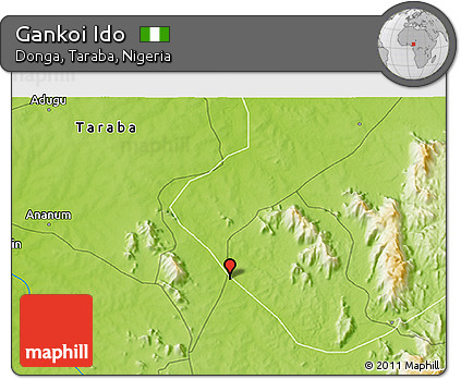 Physical 3D Map of Gankoi Ido
