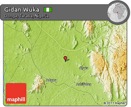 Physical 3D Map of Gidan Wuka