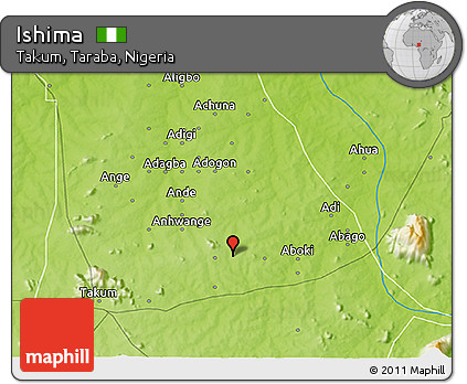 Physical 3D Map of Ishima