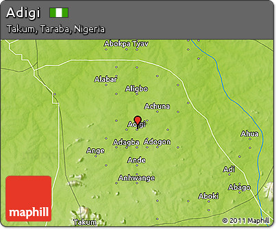Physical 3D Map of Adigi