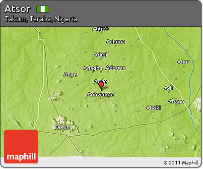 Physical 3D Map of Atsor