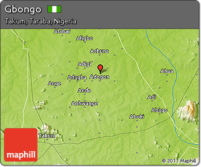 Physical 3D Map of Gbongo