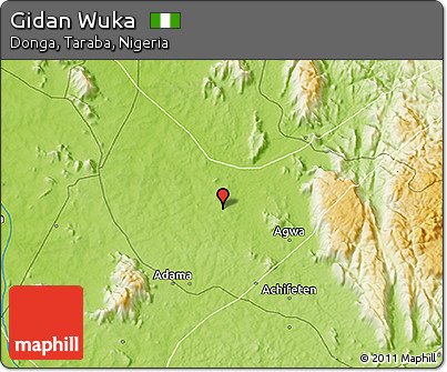 Physical 3D Map of Gidan Wuka