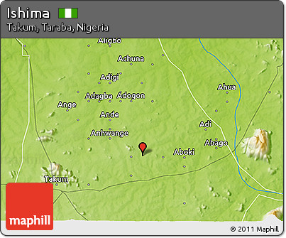 Physical 3D Map of Ishima
