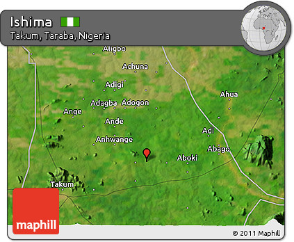 Satellite 3D Map of Ishima