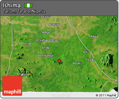 Satellite 3D Map of Ishima
