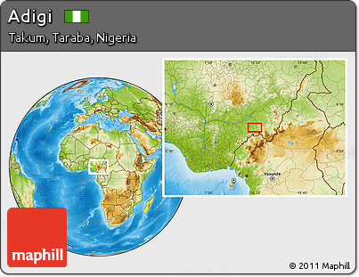 Physical Location Map of Adigi