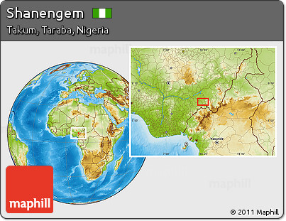 Physical Location Map of Shanengem