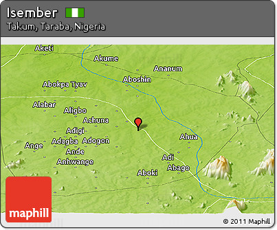 Physical Panoramic Map of Isember