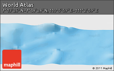 Physical Panoramic Map of the Area around 7° 30' 57" N, 110° 34' 29" E