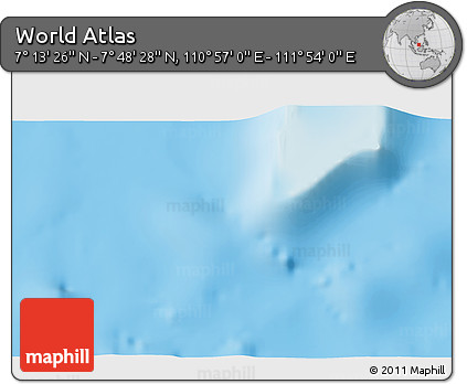 Physical 3D Map of the Area around 7° 30' 57" N, 111° 25' 30" E