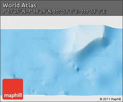 Physical 3D Map of the Area around 7° 30' 57" N, 111° 25' 30" E