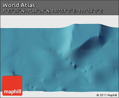 Satellite 3D Map of the Area around 7° 30' 57" N, 111° 25' 30" E
