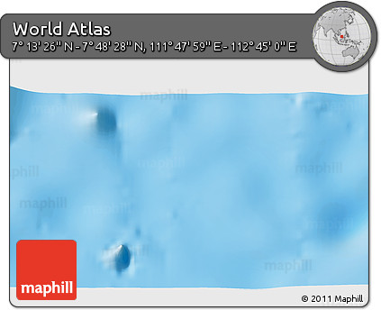 Shaded Relief 3D Map of the Area around 7° 30' 57" N, 112° 16' 30" E