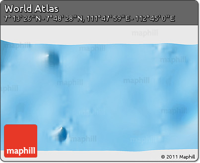 Shaded Relief 3D Map of the Area around 7° 30' 57" N, 112° 16' 30" E