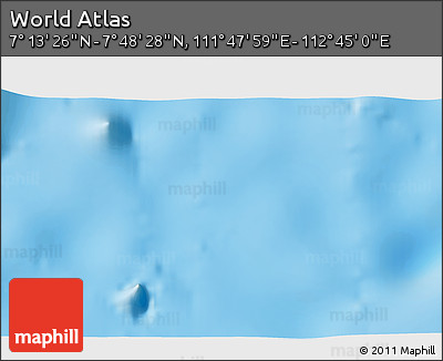 Shaded Relief 3D Map of the Area around 7° 30' 57" N, 112° 16' 30" E