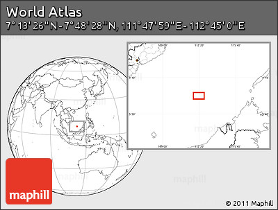 Blank Location Map of the Area around 7° 30' 57" N, 112° 16' 30" E